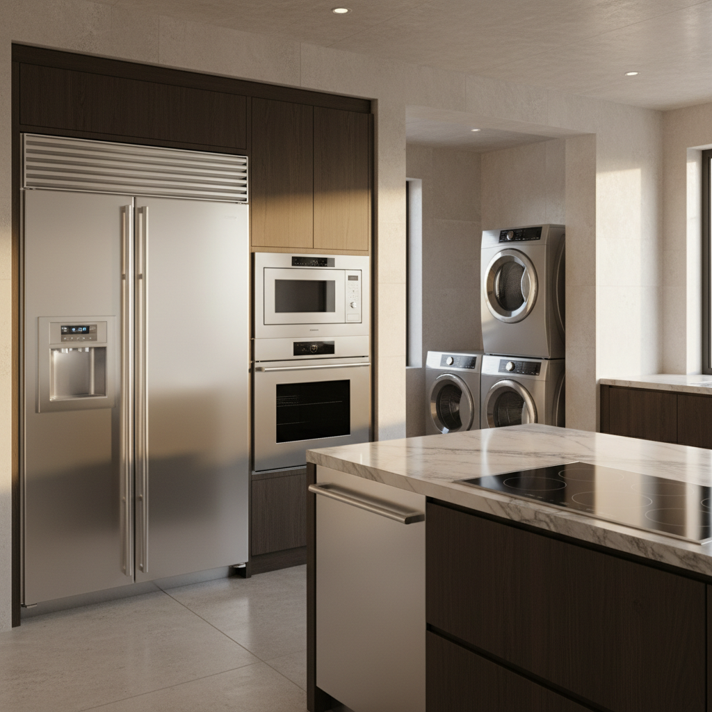 Premium household appliances in a luxury home
